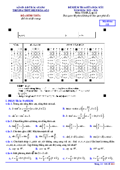 Đề giữa học kỳ 1 Toán 11 năm 2023 – 2024 trường THPT Hiệp Hòa 3 – Bắc Giang
