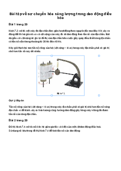 Vật lí 11 Bài 7: Bài tập về sự chuyển hóa năng lượng trong dao động điều hòa
