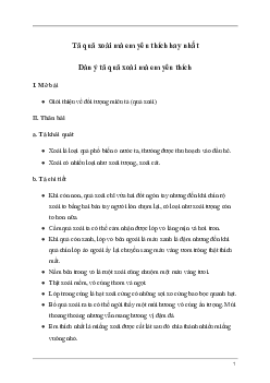 Tả quả xoài mà em yêu thích | Tập làm văn lớp 5