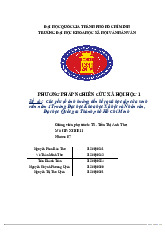 Tiểu luận Các Yếu Tố Ảnh Hưởng KQHT Sinh Viên Năm 4 tại Trường XHNV môn Các phương pháp nghiên cứu khoa học   -  trường đại học Khoa học xã hội và nhân văn- Đại học Quốc Gia Thành phố Hồ Chí Minh