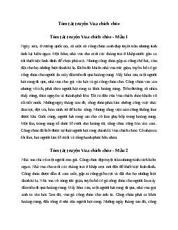 Văn mẫu lớp 6: Tóm tắt truyện Vua chích chòe (7 mẫu)  | Kết nối tri thức