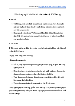 Suy nghĩ về cái chết của nhân vật Vũ Nương | Văn mẫu lớp 9