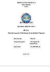 Phân tích cung cầu về thị trường vốn của tập đoàn Vingroup | Bài thảo luận kinh tế vi mô