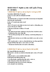 GDCD 9 Bài 17: Nghĩa vụ bảo vệ tổ quốc (Trang 61 - 65 SGK)