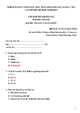 Trắc nghiệm câu hỏi tự lượng giá | Mô phôi