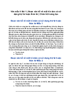 Văn mẫu 8 | Đoạn văn kể về một kỉ niệm có sử dụng trợ từ hoặc thán từ