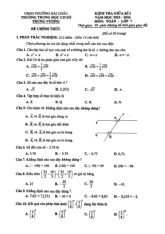 Đề giữa kì 1 Toán 7 năm 2025 – 2026 trường THCS Trưng Vương – Đà Nẵng