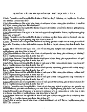 HỆ THỐNG CÂU HỎI ÔN TẬP | Môn Sinh học đại cương | Đại học Lâm nghiệp