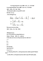Cân bằng phương trình hoá học NH3 + CuO → Cu + N2 + H2O