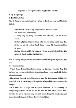 Soạn văn 6: Ôn tập và tự đánh giá cuối học kì I - Cánh diều