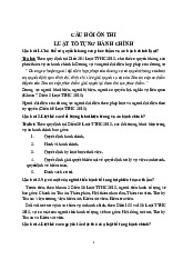 Câu hỏi ôn thi Luật tố tụng hành chính | Đại học Nội Vụ Hà Nội