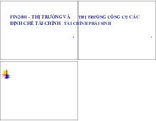 Chương 5: Công cụ tài chính phát sinh - Môn Thị trường và các định chế tài chính - Đại Học Kinh Tế - Đại học Đà Nẵng