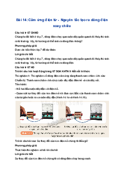 Giải Khoa học tự nhiên 9 Kết nối tri thức Bài 14: Cảm ứng điện từ. Nguyên tắc tạo ra dòng diện xoay chiều