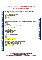 Bài tập Trắc nghiệm - Chọn lọc(Có đáp án)| Kinh tế vĩ mô | Đại học Hàng hải Việt Nam