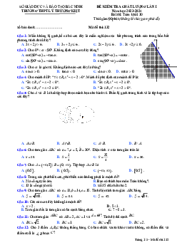 Đề kiểm tra lần 1 Toán 10 năm 2023 – 2024 trường THPT Lý Thường Kiệt – Bắc Ninh
