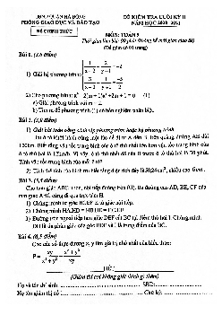 Đề thi cuối kỳ 2 Toán 9 năm 2020 – 2021 phòng GD&ĐT Hà Đông – Hà Nội