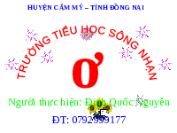 Giáo án điện tử Tiếng việt 1 bài 1 Chân trời sáng tạo: Ơ ơ dấu nặng