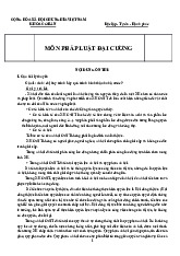 Câu hỏi ôn thi môn Pháp luật đại cương | Đại học Nội Vụ Hà Nội