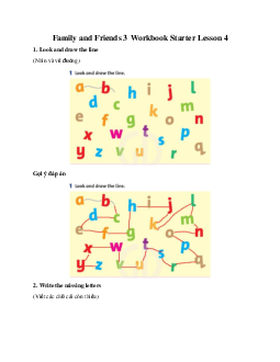 Family and Friends 3 Workbook Starter Lesson 4