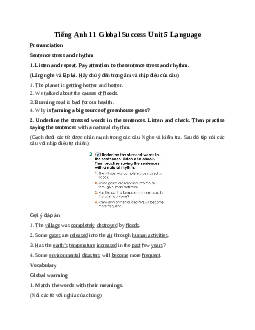 Giải Unit 5 Language | Tiếng Anh 11 Global Success