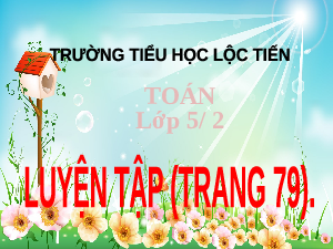 Giáo án điện tử Toán 5 Cánh diều: Luyện tập trang 79