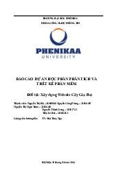 Xây dựng Website Cây Gia Phả | Báo cáo dự án học phần Phân tích và thiết kế phần mềm | Trường Đại học Phenikaa
