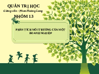 Tiểu luận phân tích môi trường của một doanh nghiệp | Trường Đại học Kinh tế Quốc Dân