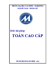Silde bài giảng toán cao cấp | Trường Đại học Kinh tế Thành phố Hồ Chí Minh