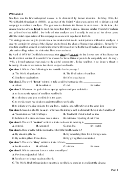 PASSAGE 2_Theme 6. Health and Lifestyles (Sức khỏe và lối sống)