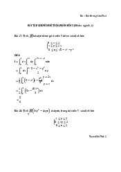 Bài tập chuyên đề tích phân bội 3 | Giải tích 2 | Đại học Bách Khoa Hà Nội