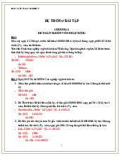 Bài tập Kế toán Ngân hàng Thương mại - Chương I & II (KTCN 101)