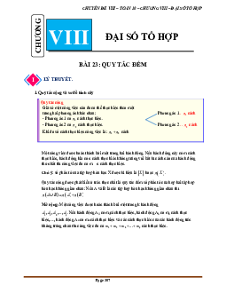 Chuyên đề đại số tổ hợp Toán 10 Kết Nối Tri Thức Với Cuộc Sống