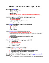 Trắc nghiệm ôn tập Triết học Chương 3 | Đại học Nội Vụ Hà Nội