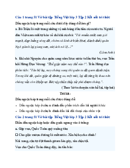 Giải VBT Tiếng Việt lớp 3 Bài 22: Sự tích ông Đùng bà Đùng trang 51 | Kết nối tri thức