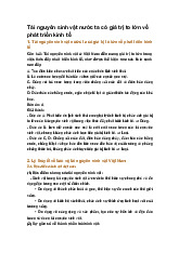 Tài nguyên sinh vật nước ta có giá trị to lớn về phát triển kinh tế