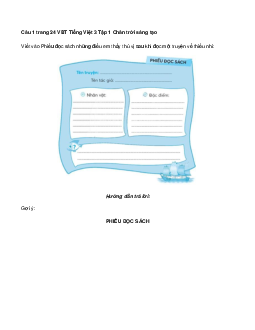 VBT Tiếng Việt 3 trang 24, 25 Bài 1: Gió sông Hương | Chân trời sáng tạo