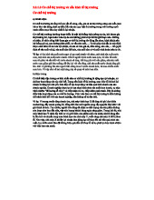 Chương 2: Cơ chế thị trường và Đặc điểm nền Kinh tế thị trường