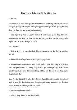 Viết văn bản nghị luận về một tác phẩm thơ (Tìm hiểu cấu tứ và hình ảnh của tác phẩm)