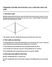 Công thức tính diện tích hình thoi, chu vi hình thoi chính xác nhất