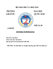 Sứ mệnh lịch sử của giai cấp công nhân Việt Nam hiện nay | Tiểu luận môn Lịch sử đảng cộng sản Việt Nam