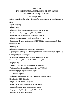 Giáo án chuyên đề Ngữ văn 11 Cánh diều