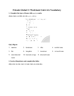 Giải Tiếng anh 11 Workbook Unit 4 4A Vocabulary | Friends Global