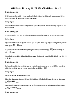 Giải Toán 10 KNTT Bài 24: Hoán vị, chỉnh hợp và tổ hợp