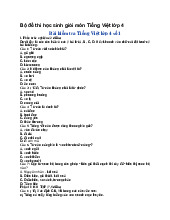 Bộ đề thi học sinh giỏi môn Tiếng Việt lớp 4