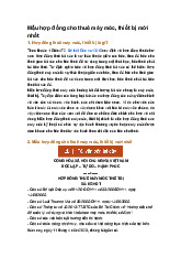 Mẫu hợp đồng cho thuê máy móc, thiết bị mới nhất