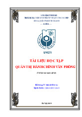 Giáo Trình Quản Trị Hành Chính Văn Phòng | Đại học Kinh tế kỹ thuật công nghiệp