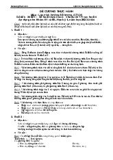 Đề cương môn Lập trình hướng đối tượng - Trường Đại học lao động -  xã hội