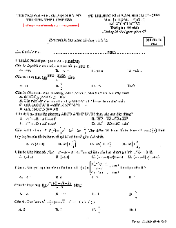 Đề thi HK2 Toán 11 năm 2017 – 2018 trường THPT chuyên ĐHSP Hà Nội