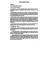 Tổng hợp nội dung Pháp luật Đại cương - Đề cương học phần PLĐC