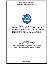 Quan điểm của Đảng về phát triển nguồn nhân lực chất lượng cao, đặc biệt trong bối cảnh Cách mạng công nghiệp 4.0 | Bài thảo luận Lịch sử Đảng Cộng Sản Việt Nam